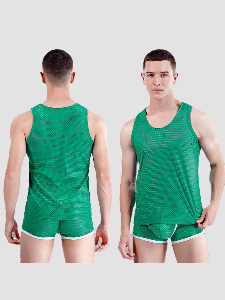 Men's Mesh Ice Silk Sleeveless Tank Top