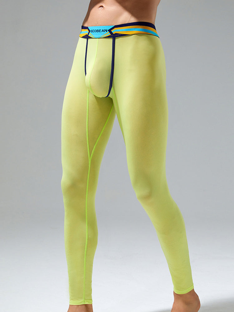 Men's Sexy Sport Long Johns With Large Pouch