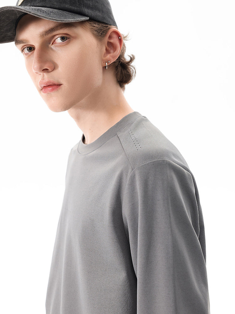 Outdoor Long-Sleeve Sweat-Wicking Quick-Dry Simple Loose Unisex Sports Top
