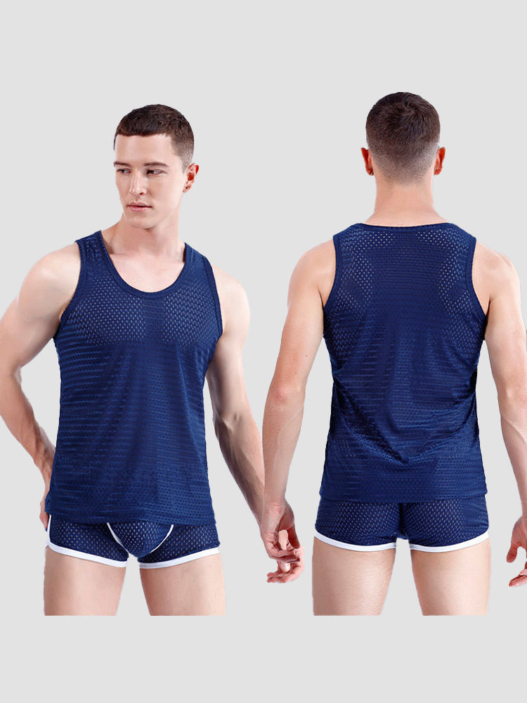 Men's Mesh Ice Silk Sleeveless Tank Top