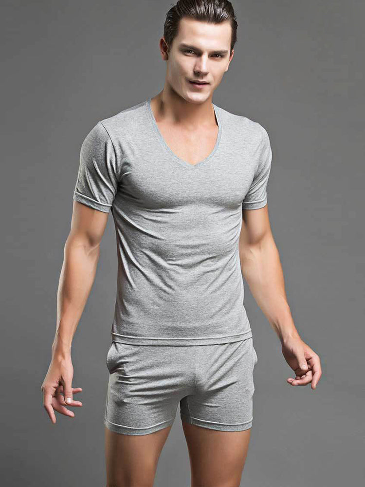 Solid Color Modal Home Boxers for Men