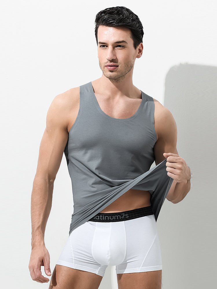 Men's Seamless Sports Fitness Vest Sleeveless Tank Top