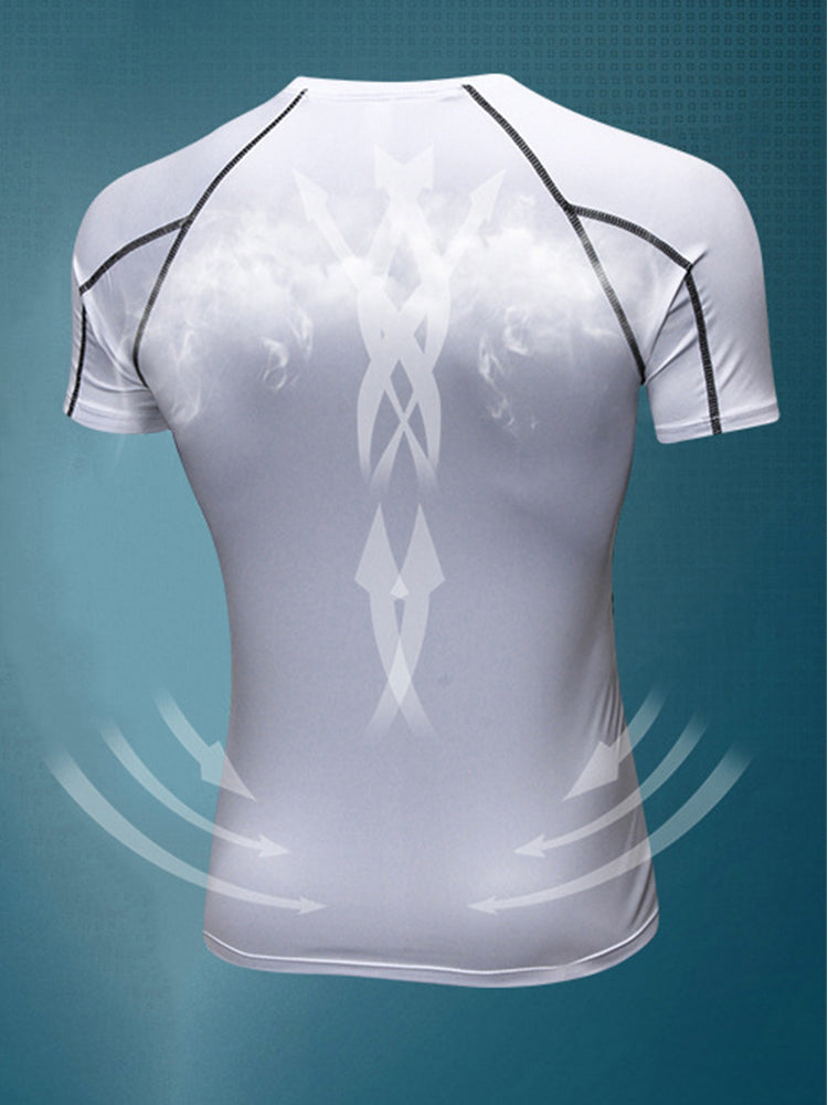 Men's Simple Tight Short Sleeve