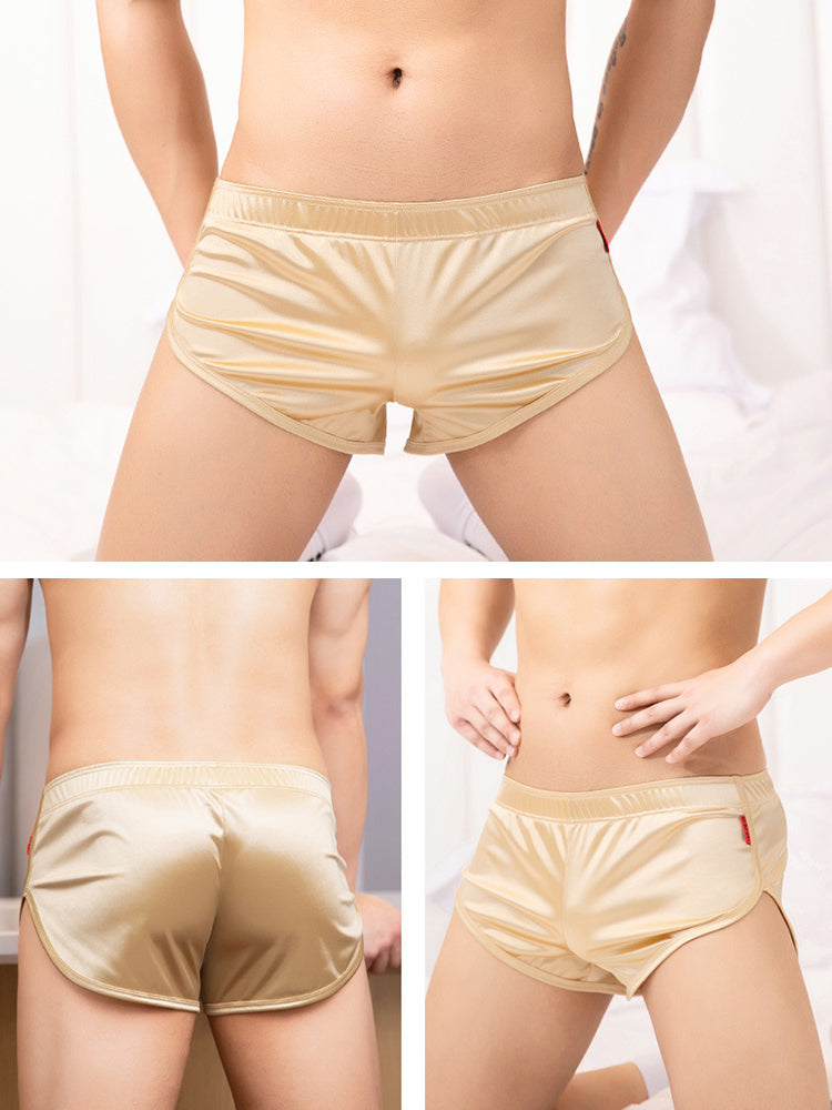 Men's Lounge Pants Comfortable Breathable Silky Sleep Shorts