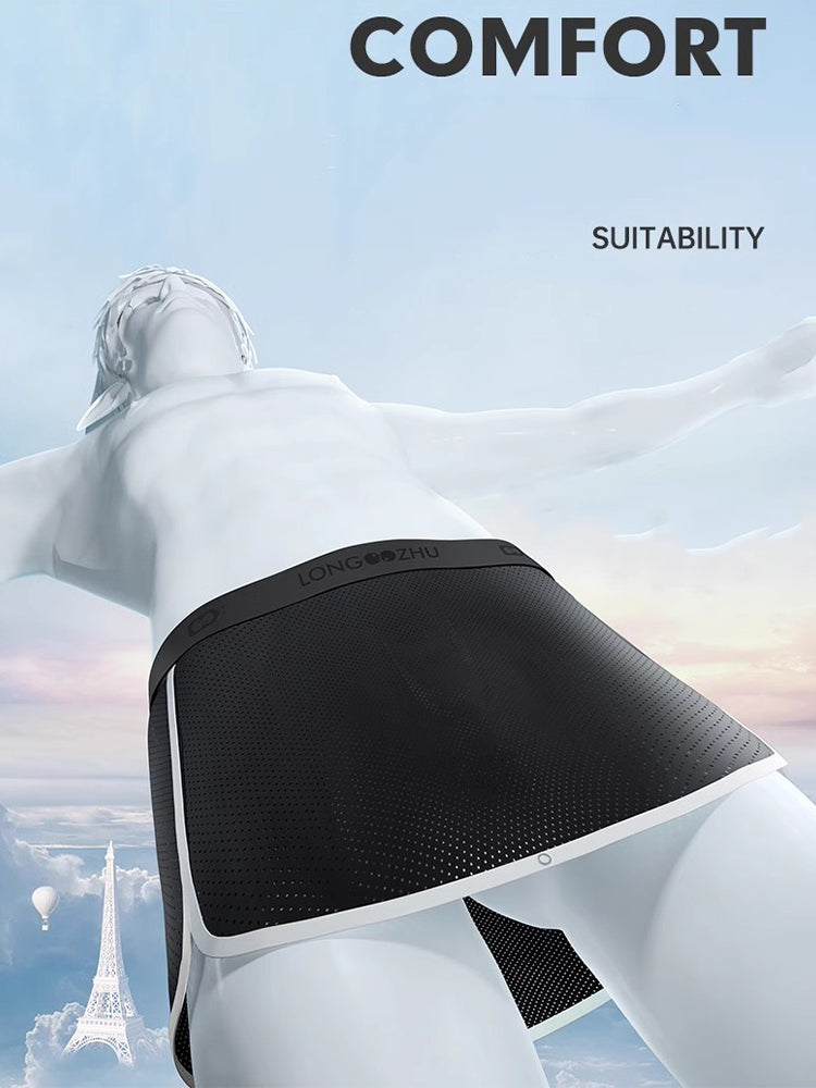 2 Pack Men's Button Casual U-Shaped Roman Skirt Dual-Purpose Arrow Pants Underwear