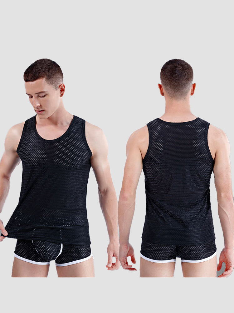 Men's Mesh Ice Silk Sleeveless Tank Top