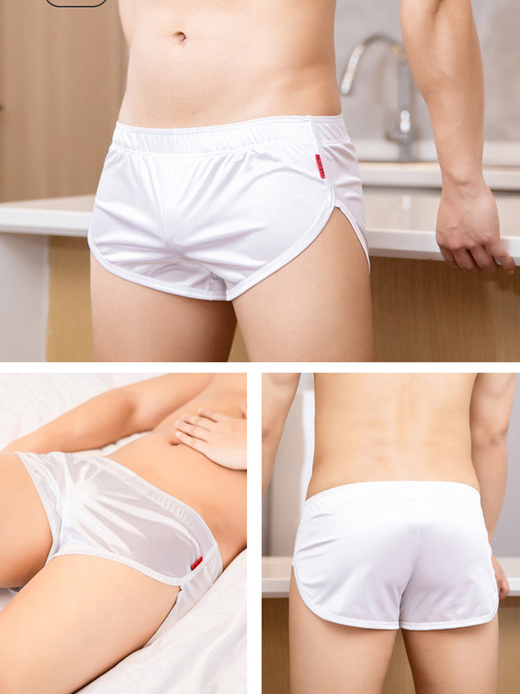 Men's Lounge Pants Comfortable Breathable Silky Sleep Shorts