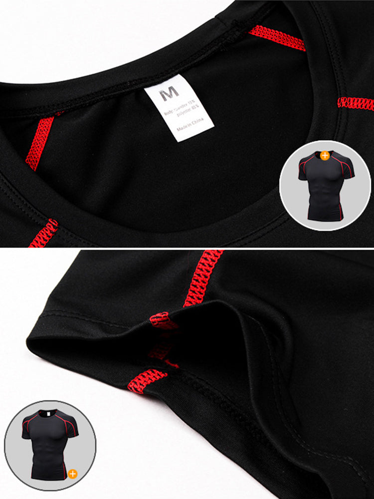 Men's Simple Tight Short Sleeve