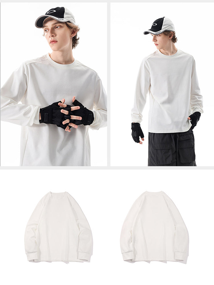 Outdoor Long-Sleeve Sweat-Wicking Quick-Dry Simple Loose Unisex Sports Top