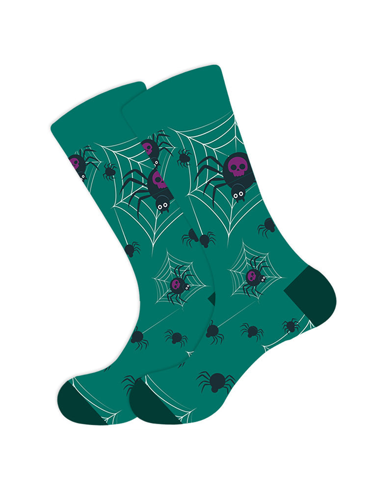 5 Pairs Halloween Skeleton. Alien. Pumpkin Monster Crew Socks