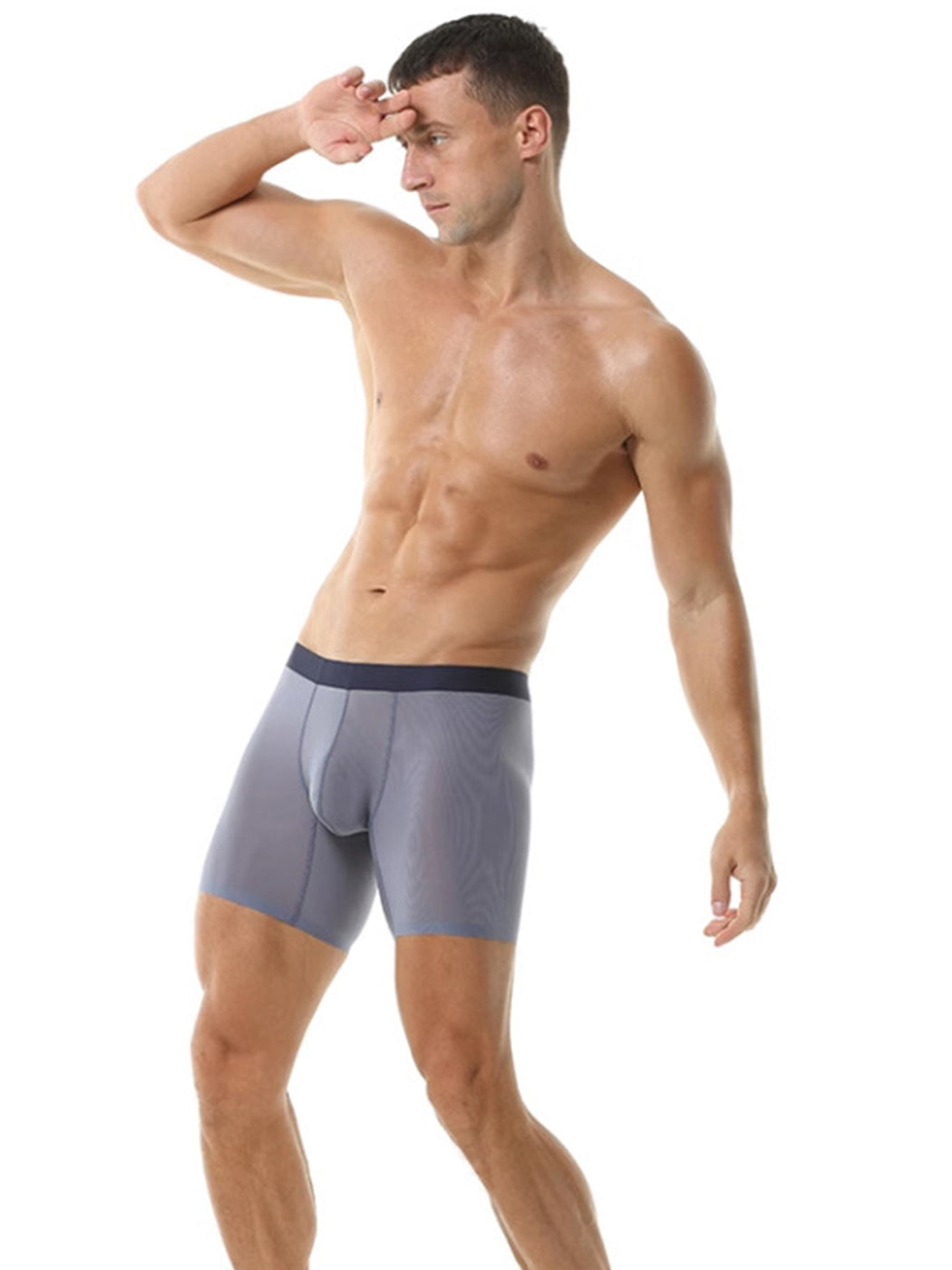 2 Pack Men's Breathable Athletic Mesh Boxer Briefs