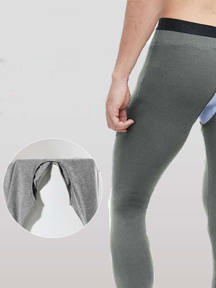 Men's Pure Cotton Open Crotch Breathable Warm Pants