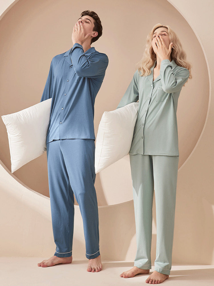 Modal Cotton Comfortable Couple Pajamas Set