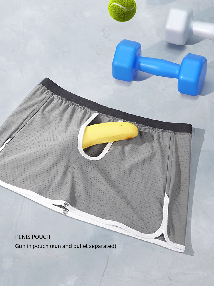 2 Pack Men's Button Casual U-Shaped Roman Skirt Dual-Purpose Arrow Pants Underwear