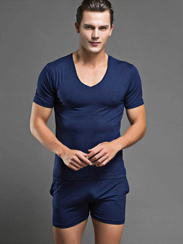 Solid Color Modal Home Boxers for Men