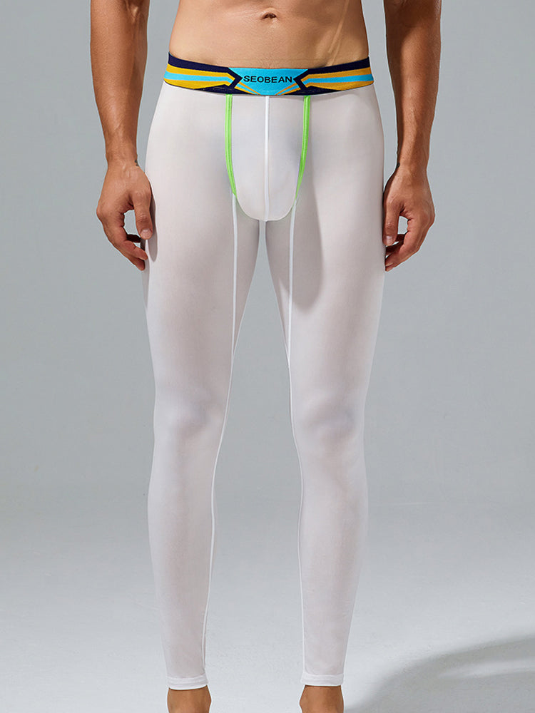 Men's Sexy Sport Long Johns With Large Pouch