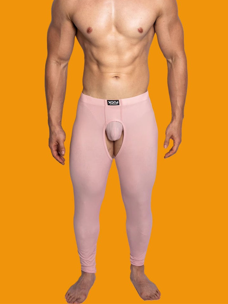 Men's Low-Rise Split Hollow Base Layer Breathable Tights
