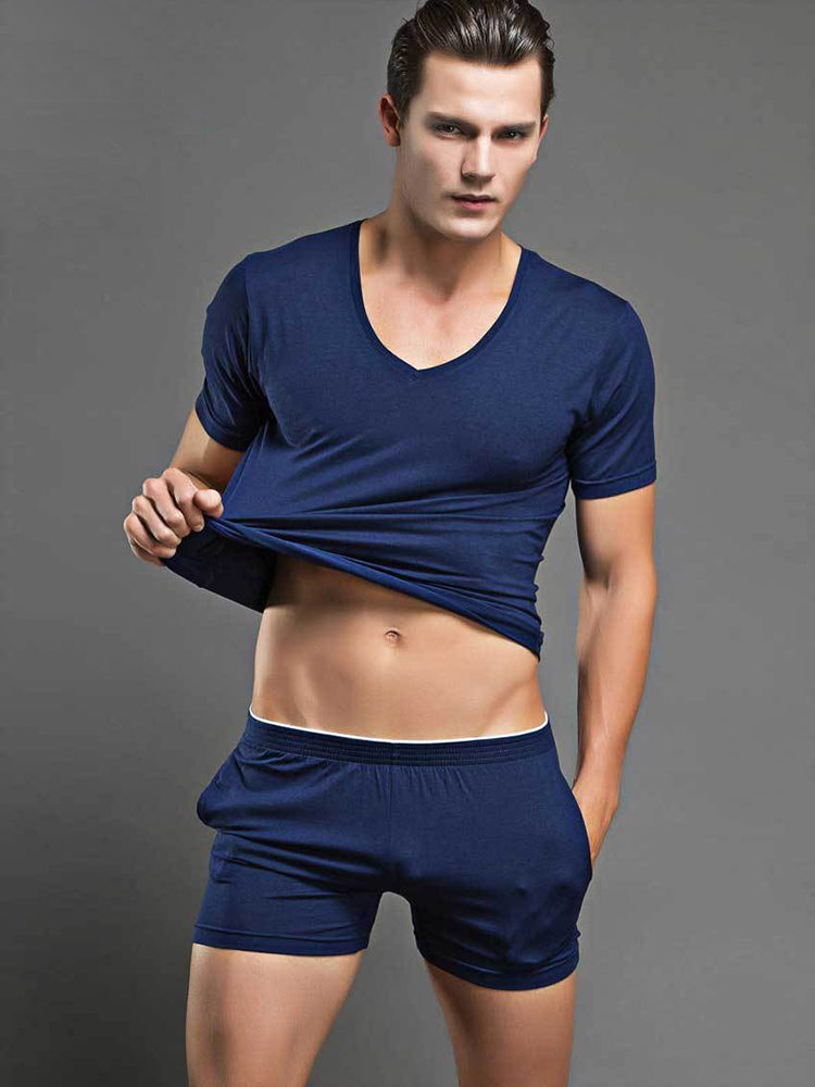 Solid Color Modal Home Boxers for Men