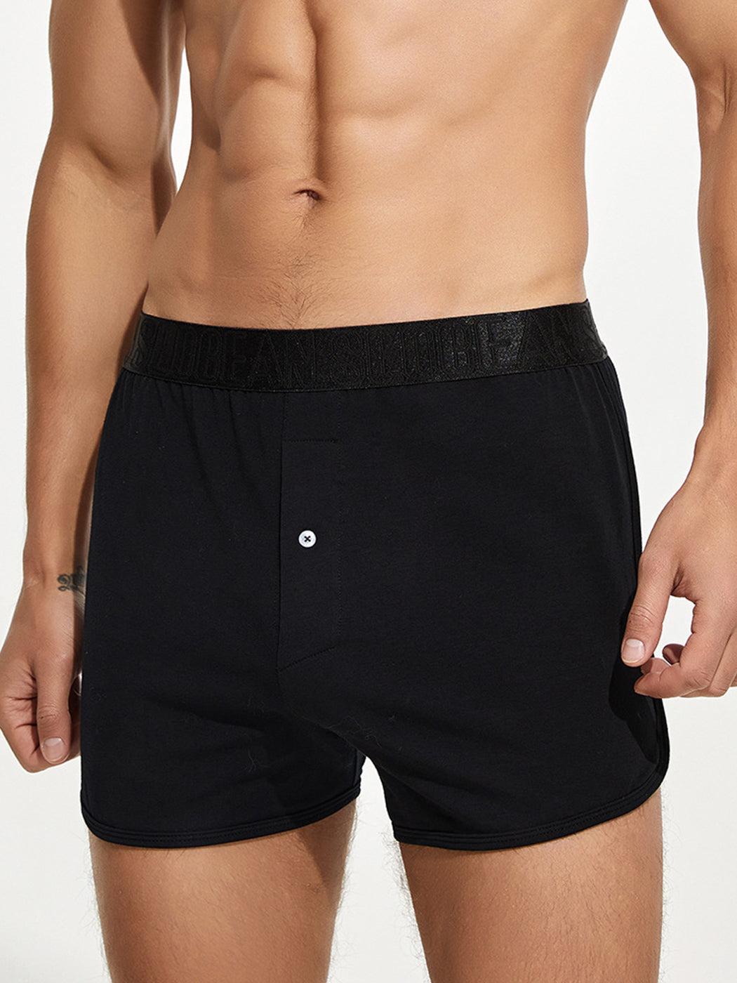 Men's Knitted Boxers With Button Fly