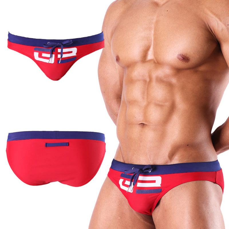 Men's Comfy Bikinis Letter Printed Swimsuit