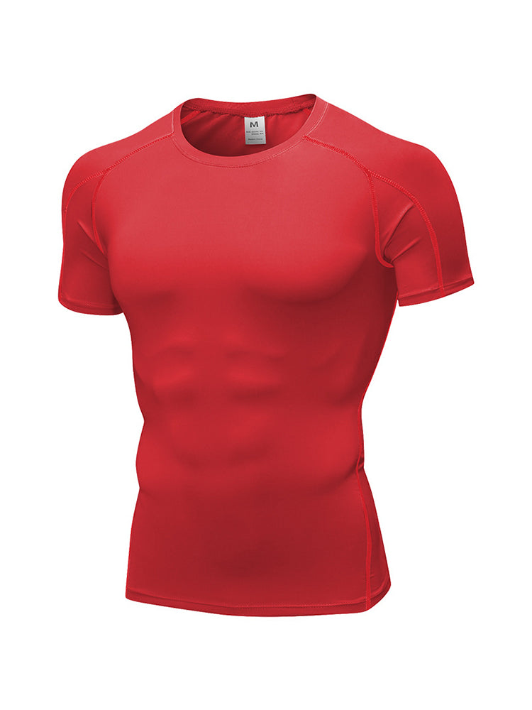Men's Simple Tight Short Sleeve