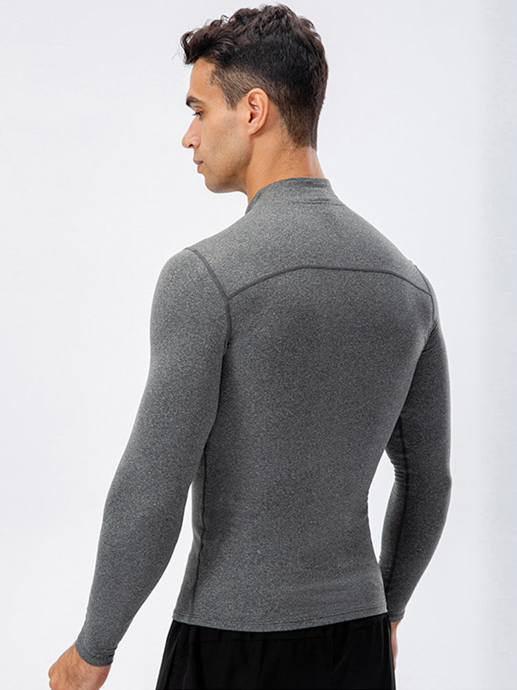 High Stretch Tight Sports Collar Long Sleeves for Men