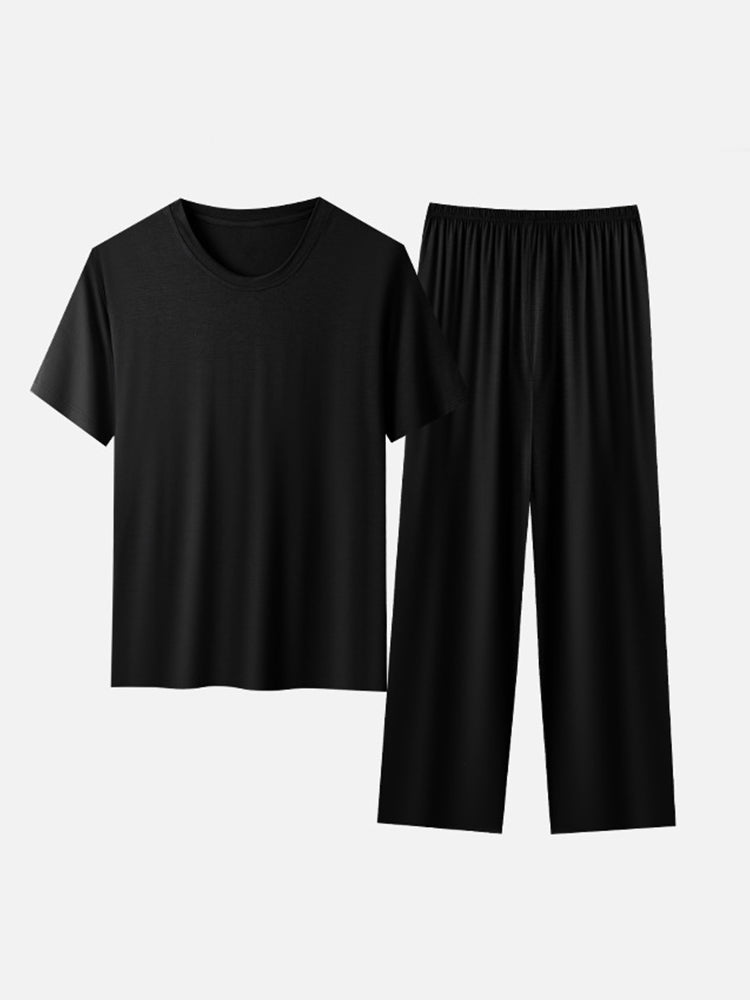 Men's Summer Modal Ice Silk Home Wear Pajama Set