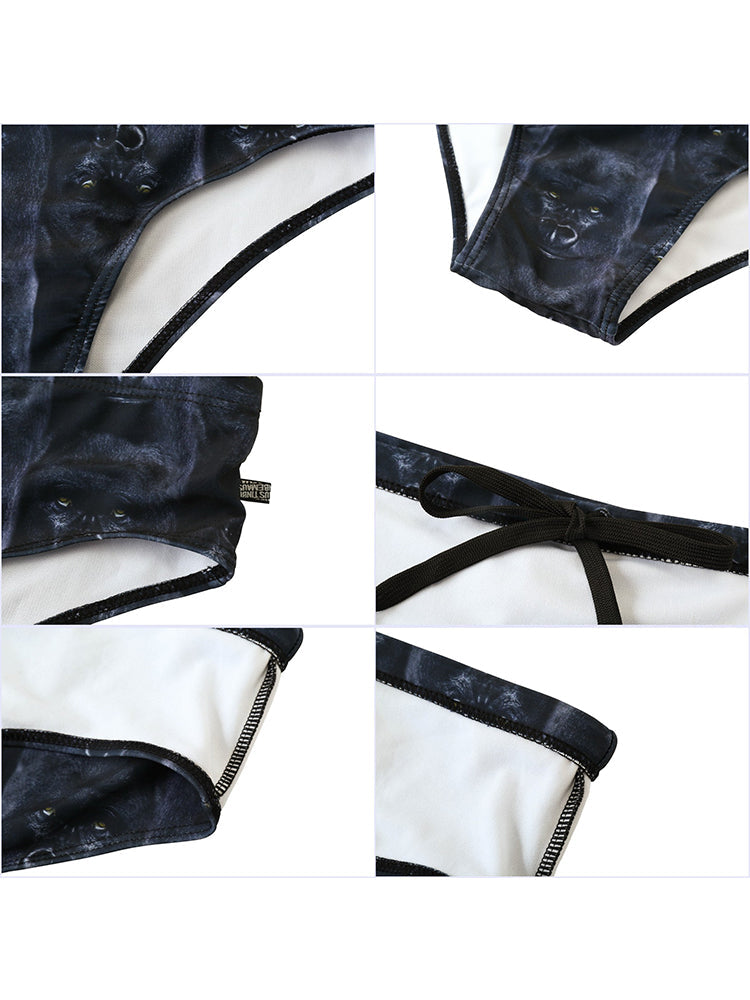 Men's Low-Rise Stylish Print Swim Briefs