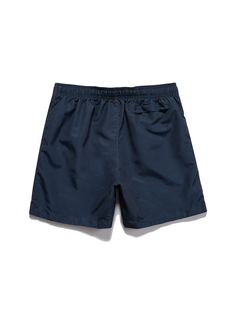 Men's Striped Print Drawstring Board Shorts