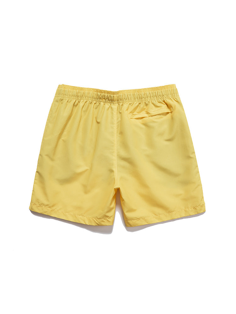 Men's Striped Print Drawstring Board Shorts