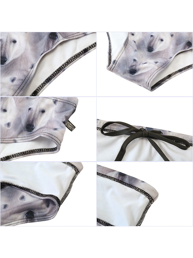 Men's Low-Rise Stylish Print Swim Briefs