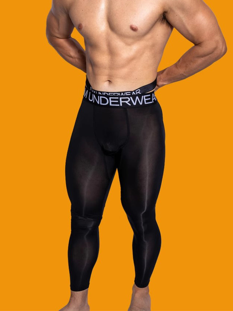 Men's Low-Rise Breathable Silk-Like Semi-Transparent Tights