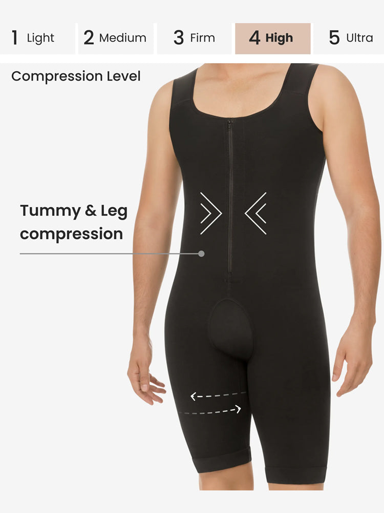 Men's Abdomen Body Shaper Legs Control Bodysuit