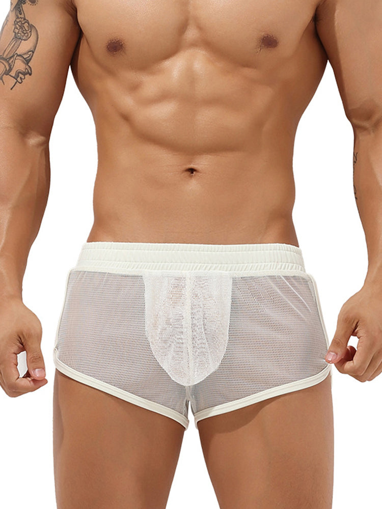 Men's Sexy See Through Mesh Boxer Shorts