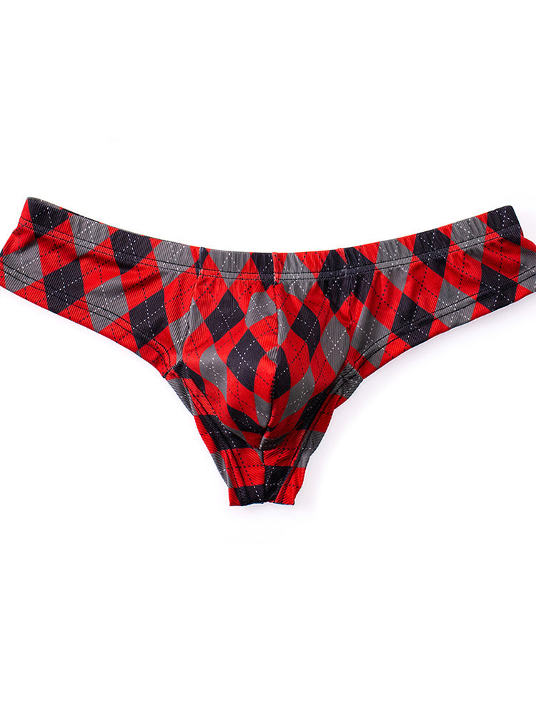Men's Low-Rise U-Convex Print Thong