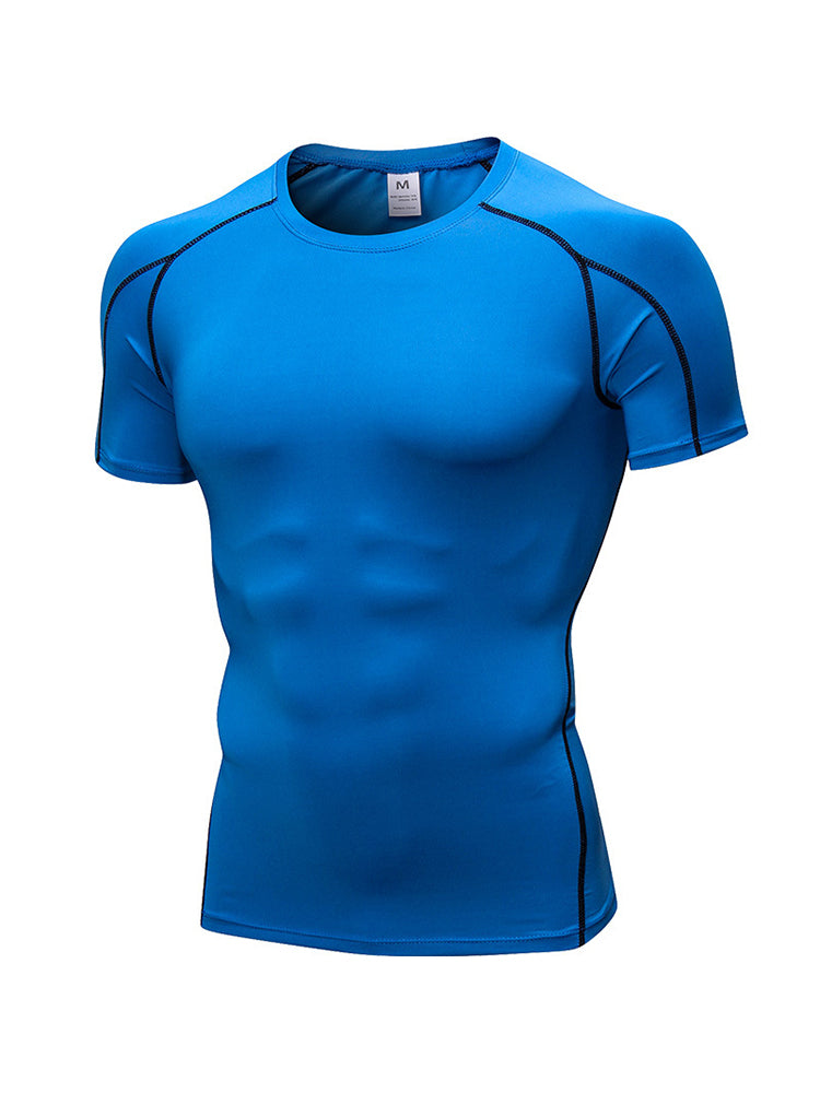 Men's Simple Tight Short Sleeve