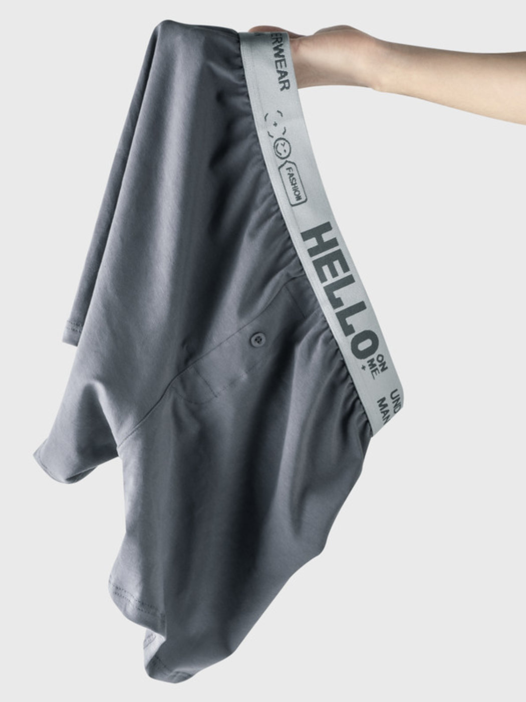 2 Pack Men's Woven Cotton Boxer Shorts With Button Fly
