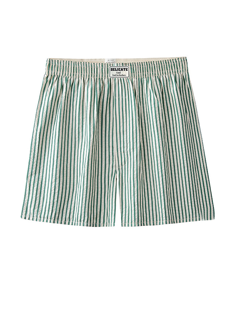 Men's Thin Loose Striped Arrow Pants Breathable Shorts Comfortable Casual Boxer Briefs