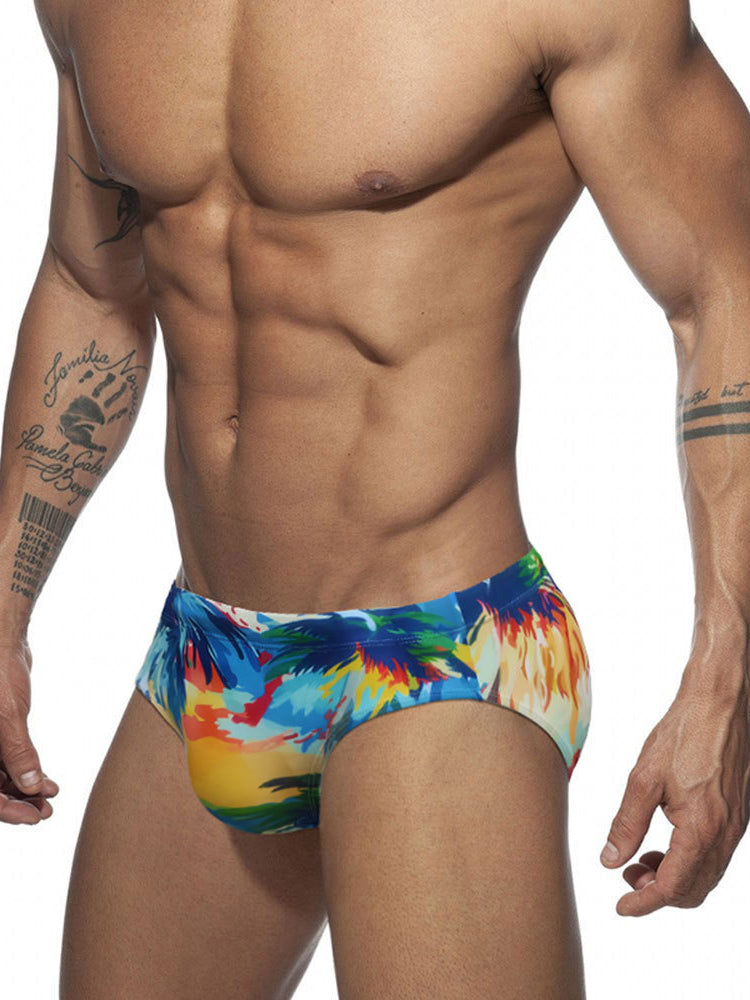 Men's 3D Pouch Ink Art Beach Swim Brief