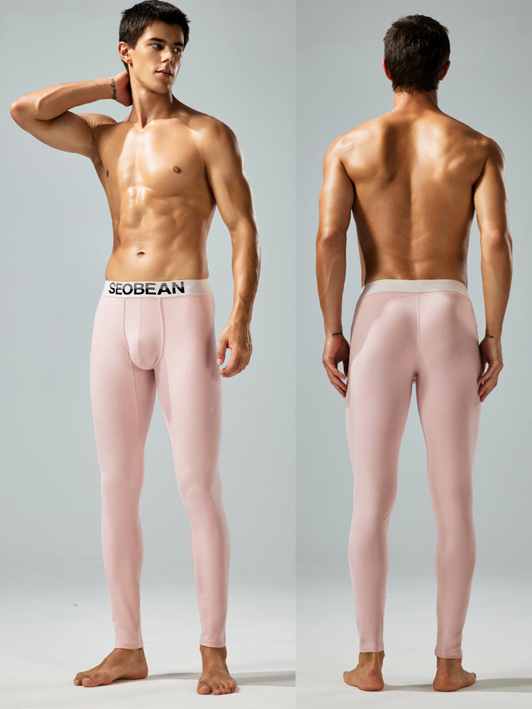 Seobean メンズ 薄手 秋冬必須 保温下着 ロングパンツ
