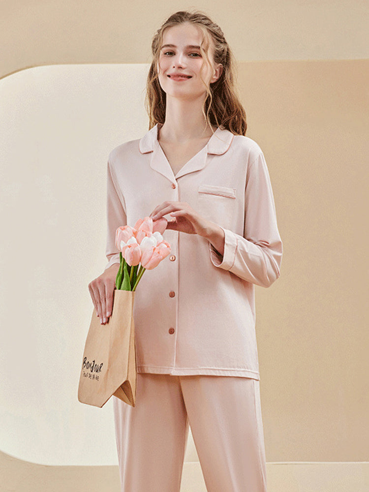 Modal Cotton Comfortable Couple Pajamas Set