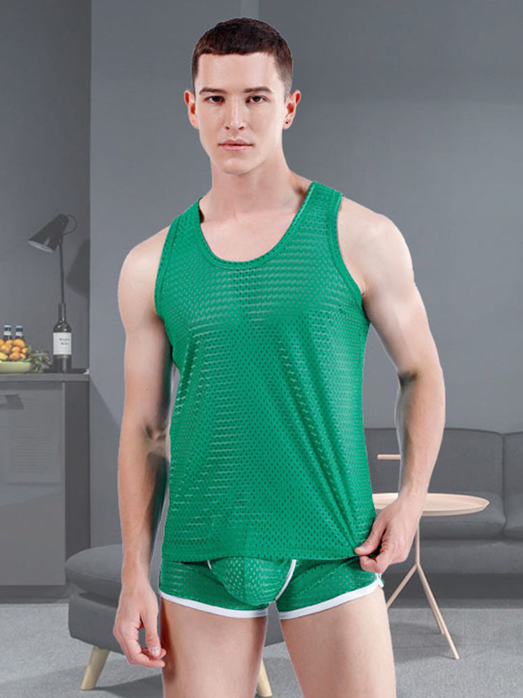 Men's Mesh Ice Silk Sleeveless Tank Top