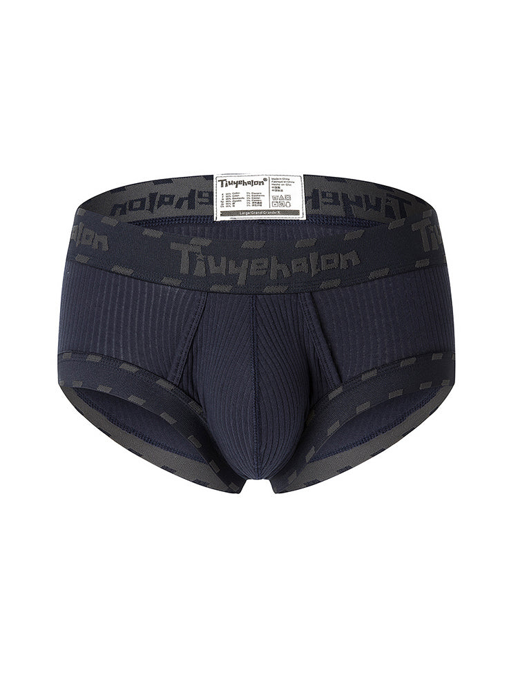 Men's Threaded Fabric Pouch Trunks With Fly