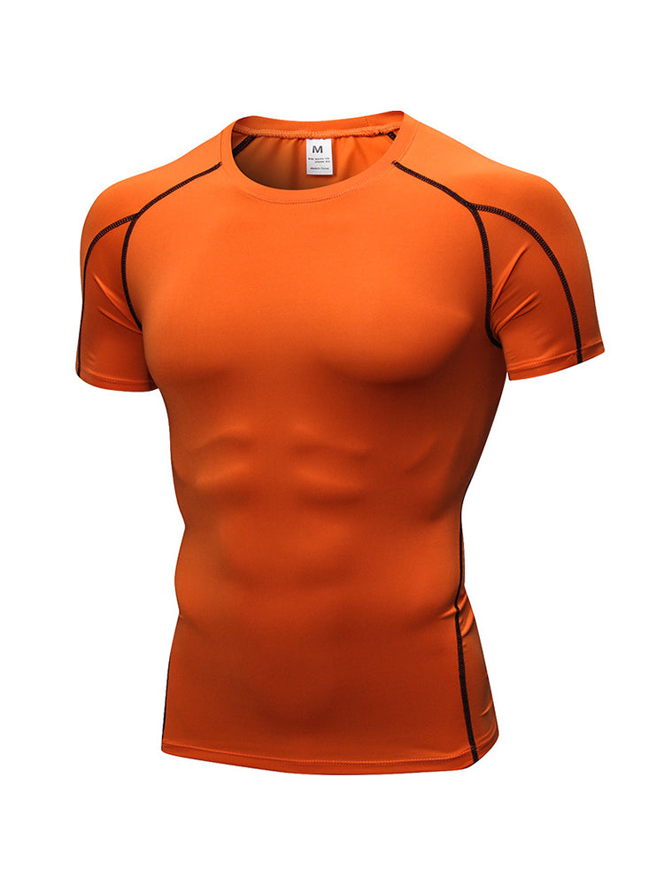 Men's Simple Tight Short Sleeve
