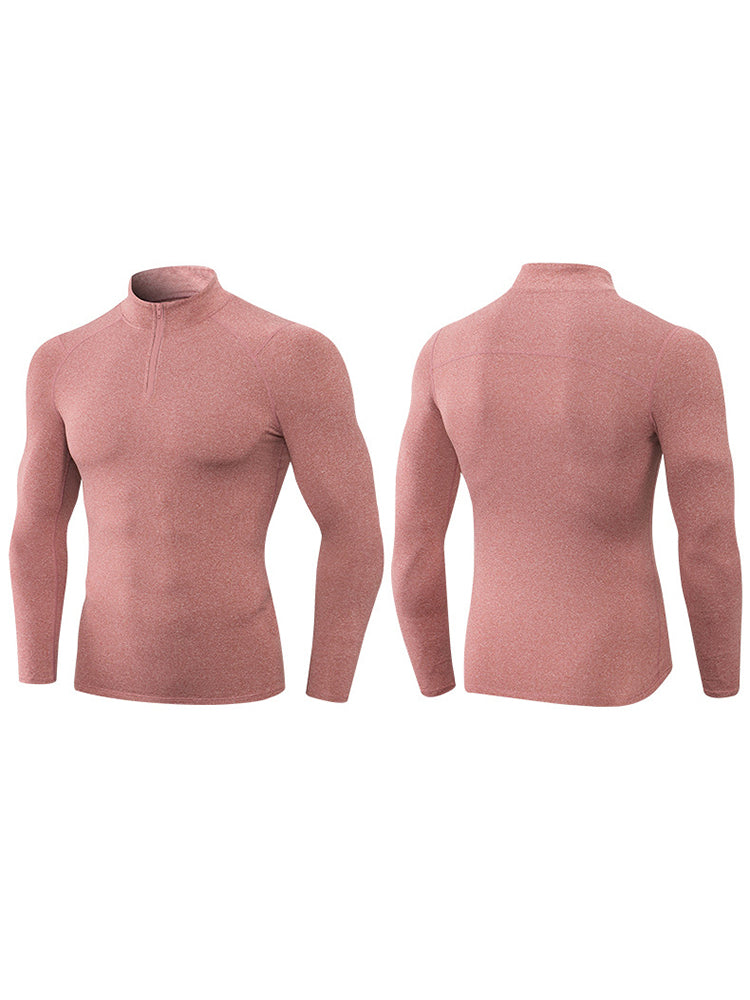 High Stretch Tight Sports Collar Long Sleeves for Men