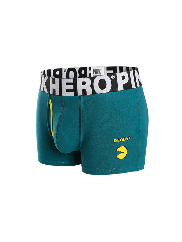 Cartoon Print Soft Cotton Trunks with Fly