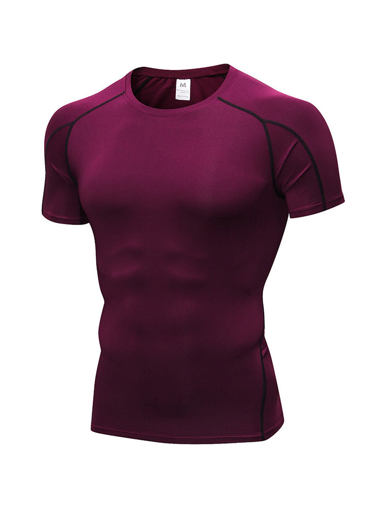 Men's Simple Tight Short Sleeve
