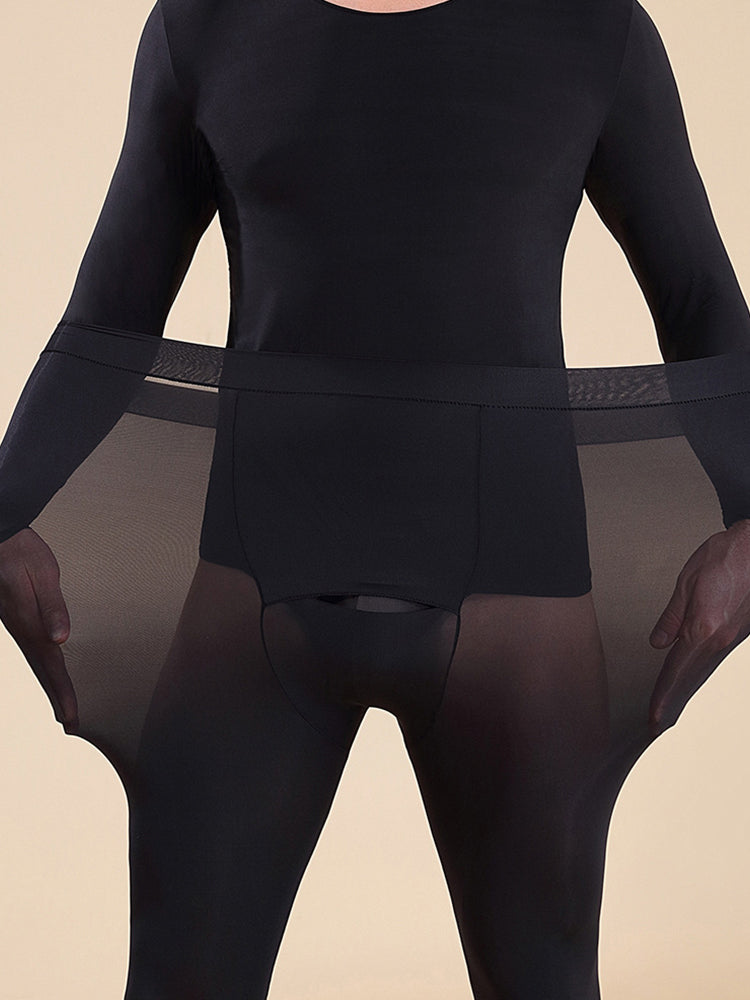 メンズ超薄手シームレスサーマルパンツ