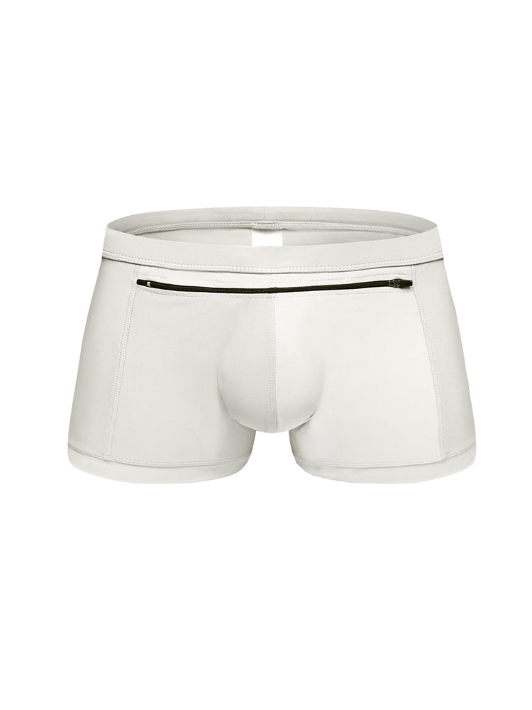 Men's Zippered Pocket Swim Brief And Trunk