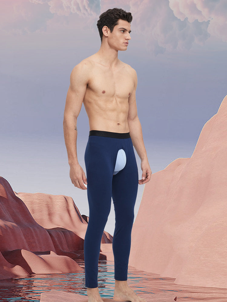 Men's Pure Cotton Open Crotch Breathable Warm Pants